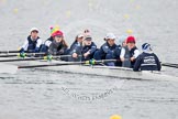 The Boat Race season 2013 - fixture OUWBC vs Molesey BC: The OUWBC Eight: Bow Mariann Novak, Alice Carrington-Windo, Mary Foord Weston, Joanna Lee, Amy Varney, Harriet Keane, Anastasia Chitty, stroke Maxie Scheske and cox Sophie Shawdon..
Dorney Lake,
Dorney, Windsor,
Berkshire,
United Kingdom,
on 24 February 2013 at 12:04, image #112