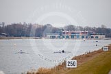 The Boat Race season 2013 - fixture OUWBC vs Molesey BC: The boathouse at Dorney Lake (Eton College Rowing Centre) seen from the eastern side of the lake..
Dorney Lake,
Dorney, Windsor,
Berkshire,
United Kingdom,
on 24 February 2013 at 12:09, image #119