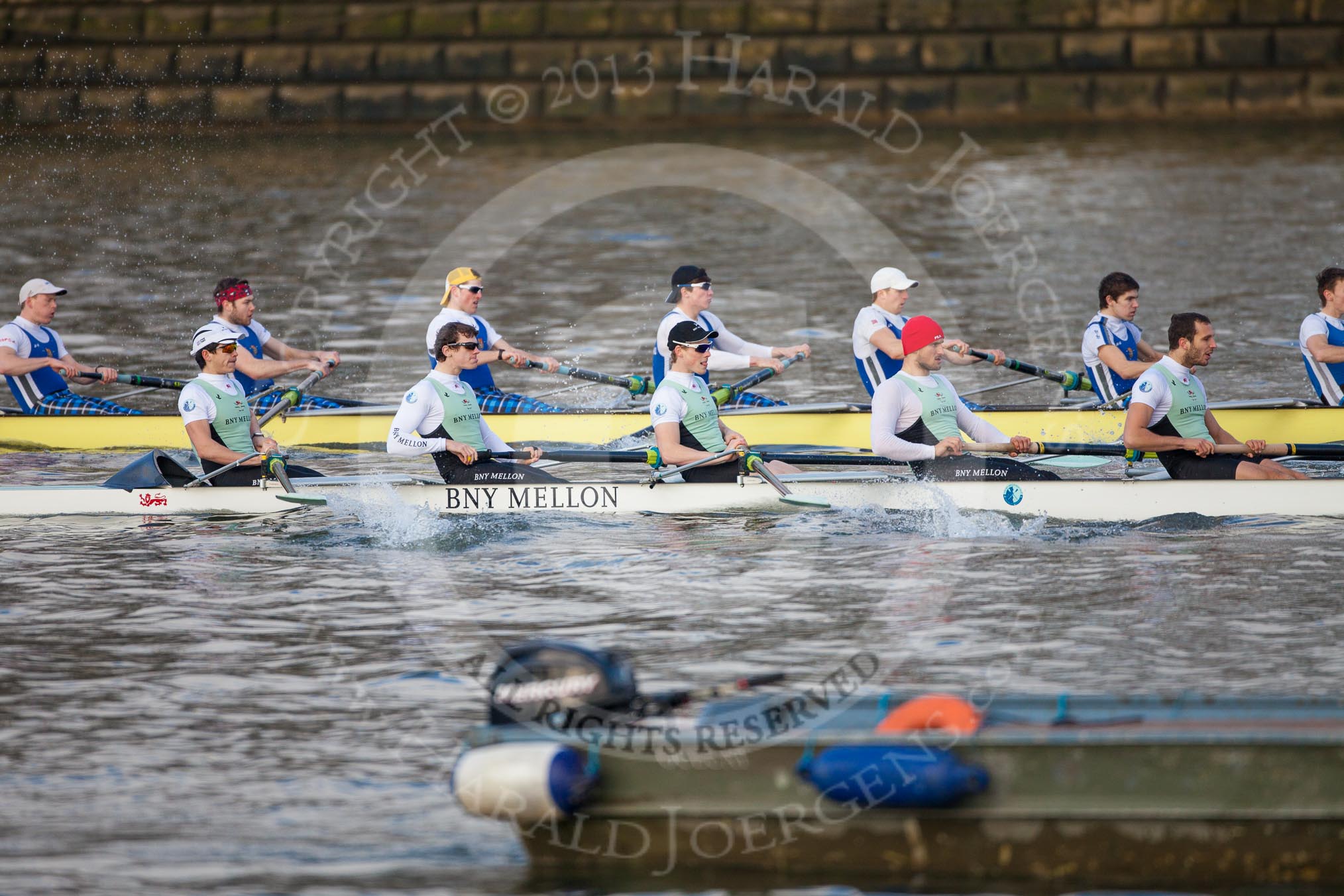 The Boat Race season 2013 - fixture CUBC vs Leander: The Goldie vs Imperial BC fixture..
River Thames Tideway between Putney Bridge and Mortlake,
London SW15,

United Kingdom,
on 02 March 2013 at 15:23, image #42