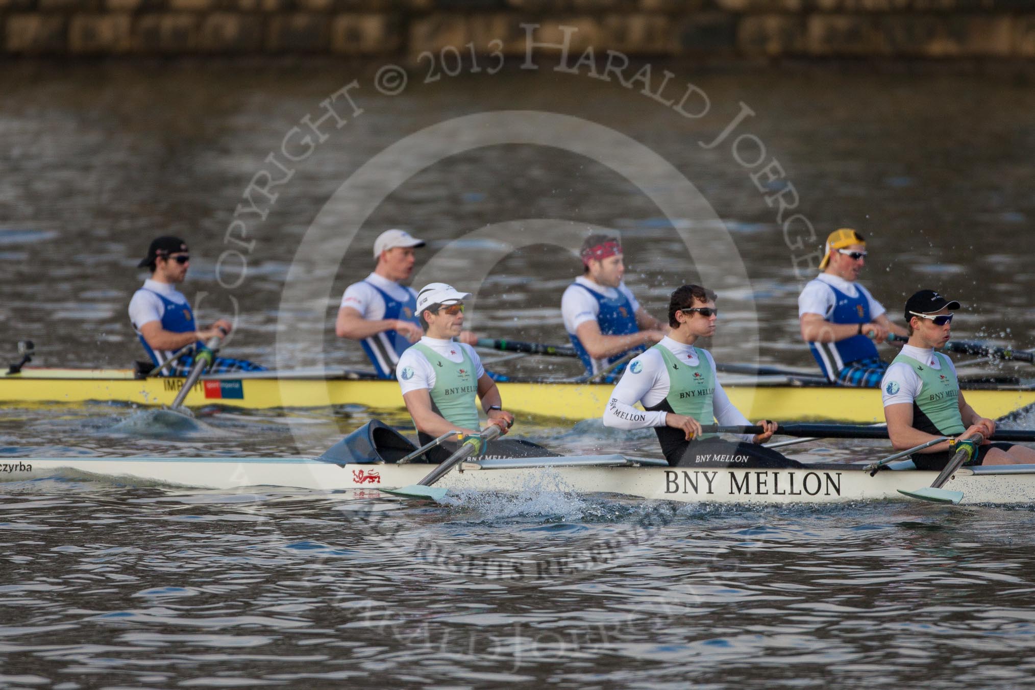 The Boat Race season 2013 - fixture CUBC vs Leander: The Goldie vs Imperial BC fixture..
River Thames Tideway between Putney Bridge and Mortlake,
London SW15,

United Kingdom,
on 02 March 2013 at 15:23, image #44