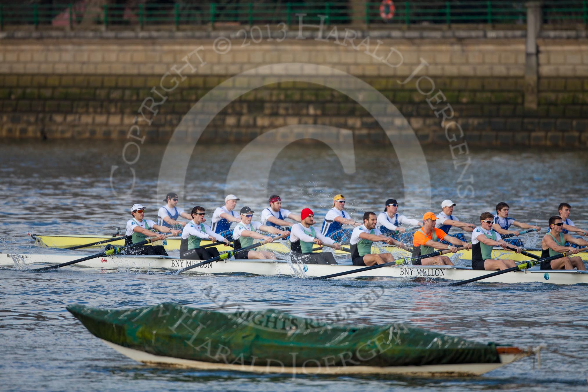 The Boat Race season 2013 - fixture CUBC vs Leander: The Goldie vs Imperial BC fixture..
River Thames Tideway between Putney Bridge and Mortlake,
London SW15,

United Kingdom,
on 02 March 2013 at 15:23, image #48