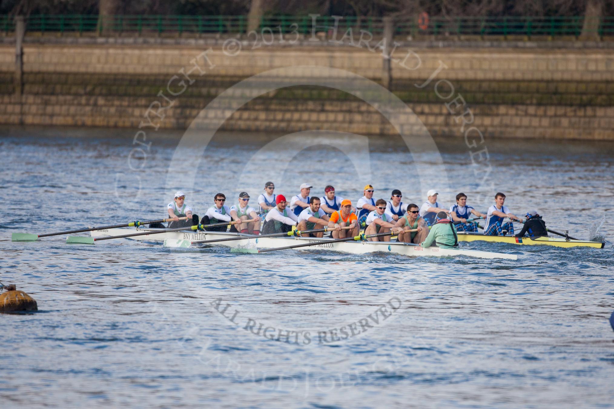 The Boat Race season 2013 - fixture CUBC vs Leander: The Goldie vs Imperial BC fixture..
River Thames Tideway between Putney Bridge and Mortlake,
London SW15,

United Kingdom,
on 02 March 2013 at 15:23, image #54