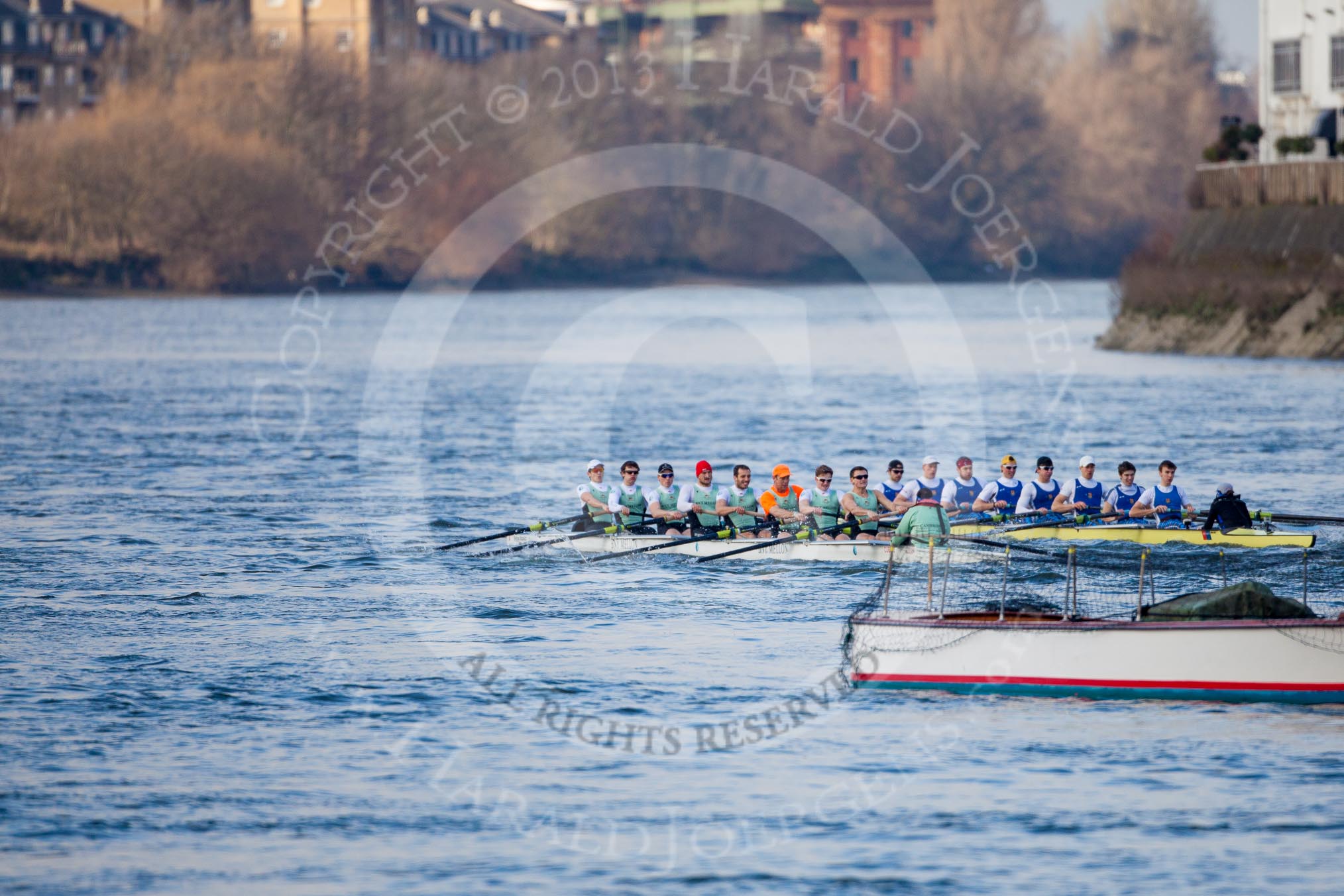 The Boat Race season 2013 - fixture CUBC vs Leander: The Goldie vs Imperial BC fixture..
River Thames Tideway between Putney Bridge and Mortlake,
London SW15,

United Kingdom,
on 02 March 2013 at 15:24, image #61