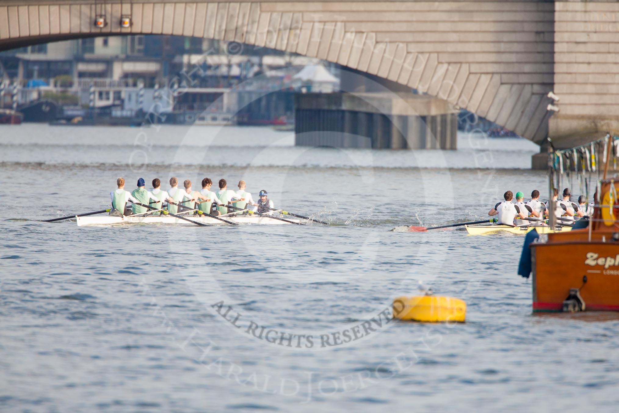 The Boat Race season 2013 - fixture CUBC vs Leander.
River Thames Tideway between Putney Bridge and Mortlake,
London SW15,

United Kingdom,
on 02 March 2013 at 15:57, image #102