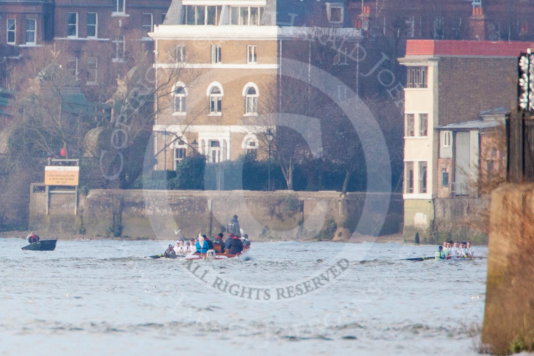 The Boat Race season 2013 - fixture CUBC vs Leander.
River Thames Tideway between Putney Bridge and Mortlake,
London SW15,

United Kingdom,
on 02 March 2013 at 16:02, image #183