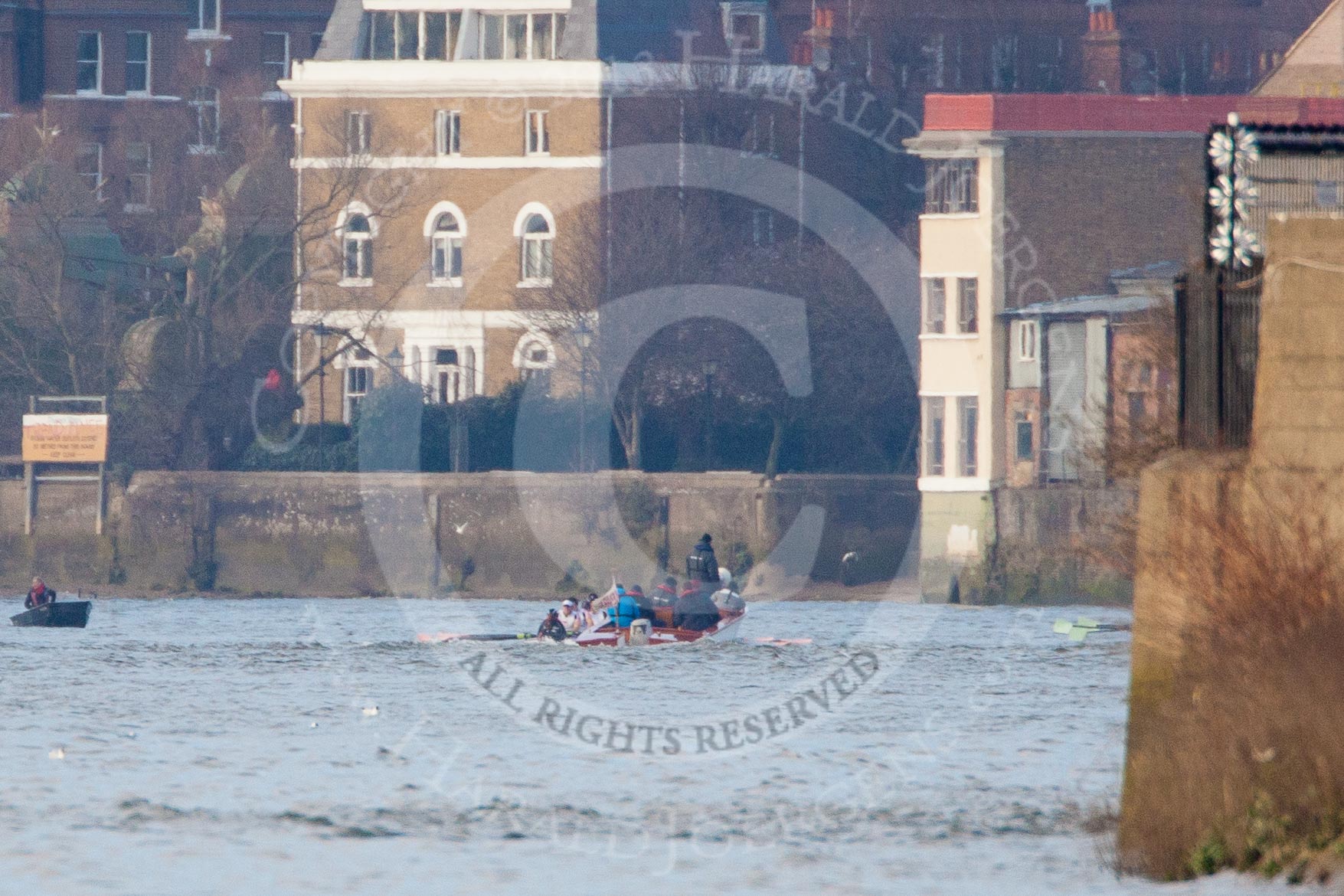 The Boat Race season 2013 - fixture CUBC vs Leander.
River Thames Tideway between Putney Bridge and Mortlake,
London SW15,

United Kingdom,
on 02 March 2013 at 16:02, image #184