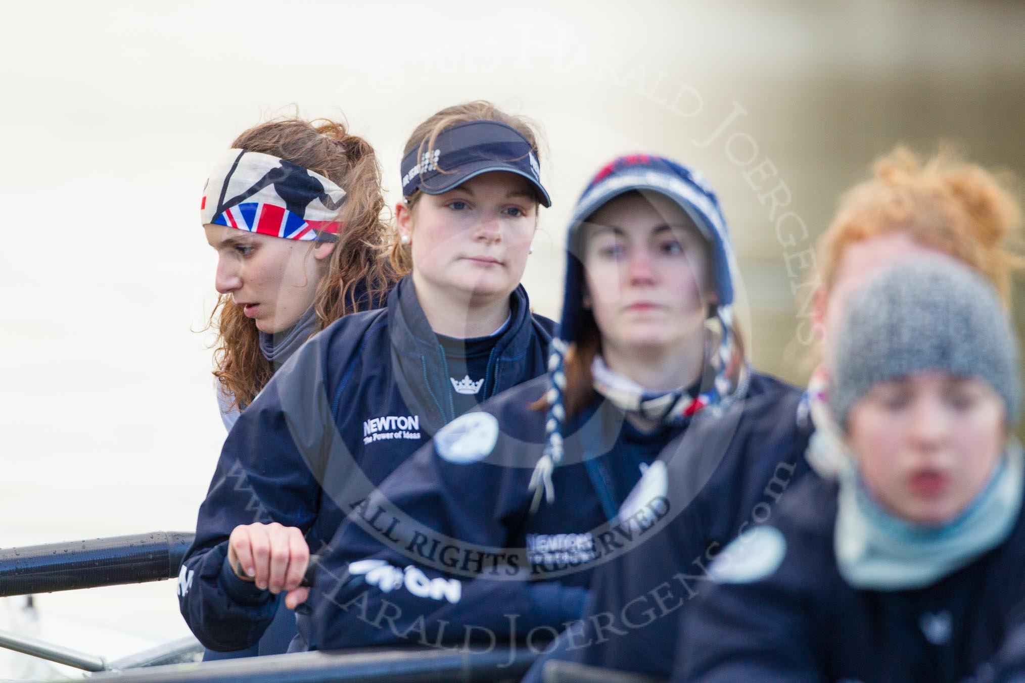 The Boat Race season 2013 - OUWBC training: Osiris, the OUWBC reserve boat: Bow Coralie Viollet-Djelassi, then Elspeth Cumber, Hannah Ledbury, Eleanor Darlington, Rachel Purkess, Caitlin Goss, Annika Bruger, and stroke Emily Chittock..
River Thames,
Wallingford,
Oxfordshire,
United Kingdom,
on 13 March 2013 at 17:05, image #75