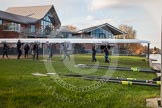 Photo 1303131649385D27391HaraldJoergens The Boat Race season 2013 - OUWBC training: The Oxford University Fleming Boathouse in Wallingford, OUWBC's Bloe Boat and reserve boat Osiris getting ready for a training session..
Fleming Boathouse,
Wallingford,
Oxfordshire,
United Kingdom,
on 13 March 2013 at 16:49, image #19