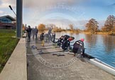 Photo 1303131650305D27406HaraldJoergens The Boat Race season 2013 - OUWBC training: The OUWBC Blue Boat squad getting ready at Fleming Boathouse - bow Mariann Novak, Alice Carrington-Windo, Mary Foord-Weston, Jo Lee, Amy Varney, Harriet Keane, Anastasia Chitty, stroke Maxie Scheske, and cox Katie Apfelbaum. In the background the Osiris crew..
Fleming Boathouse,
Wallingford,
Oxfordshire,
United Kingdom,
on 13 March 2013 at 16:50, image #25