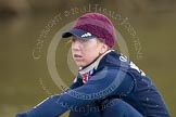 The Boat Race season 2013 - OUWBC training: In the OUWBC Blue Boat bow Mariann Novak..
River Thames,
Wallingford,
Oxfordshire,
United Kingdom,
on 13 March 2013 at 17:03, image #52