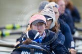 The Boat Race season 2013 - OUWBC training: The crew of Osiris, the OUWBC reserve boat: Cox Sophie Shawdon, stroke Emily Chittock, then Annika Bruger, Caitlin Goss, Rachel Purkess, Eleanor Darlington, Hannah Ledbury, Elspeth Cumber,  and bow Coralie Viollet-Djelassi..
River Thames,
Wallingford,
Oxfordshire,
United Kingdom,
on 13 March 2013 at 17:05, image #71