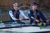 Photo 1303131805065D28592HaraldJoergens The Boat Race season 2013 - OUWBC training: In the OUWBC reserve boat Osiris - bow Coralie Viollet-Djelassi and 2 seat Elspeth Cumber..
River Thames,
Wallingford,
Oxfordshire,
United Kingdom,
on 13 March 2013 at 18:05, image #222