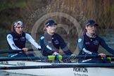 Photo 1303131805085D28595HaraldJoergens The Boat Race season 2013 - OUWBC training: In the OUWBC reserve boat Osiris - bow Coralie Viollet-Djelassi, 2 seat Elspeth Cumber, and Hannah Ledbury..
River Thames,
Wallingford,
Oxfordshire,
United Kingdom,
on 13 March 2013 at 18:05, image #223