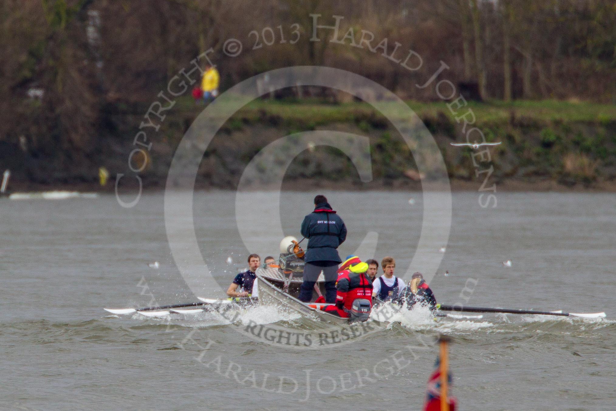 The Boat Race season 2013 - fixture CUBC vs Molesey BC, Goldie vs London RC.
Tideway,
London SW15,

United Kingdom,
on 16 March 2013 at 15:12, image #62