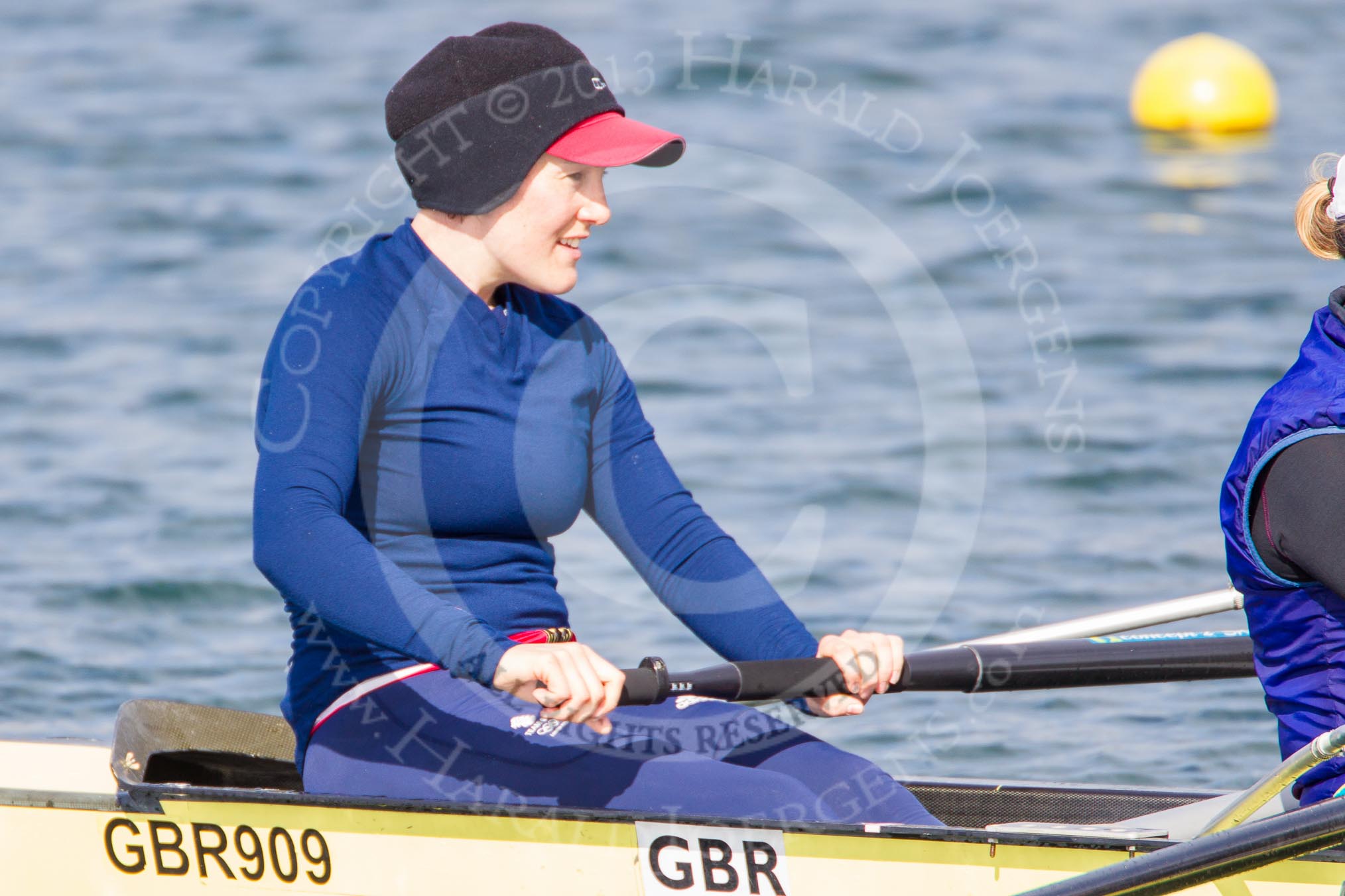 The Boat Race season 2013 - fixture OUWBC vs Olympians: In the Olympians boat at bow Natasha Townsend..
Dorney Lake,
Dorney, Windsor,
Buckinghamshire,
United Kingdom,
on 16 March 2013 at 12:23, image #273