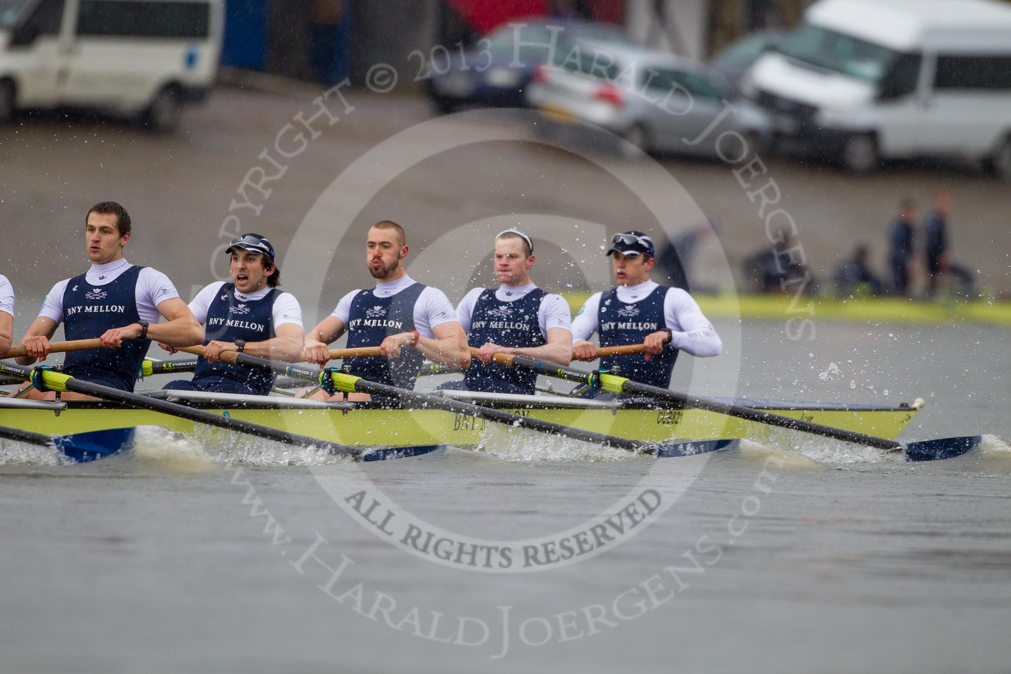 The Boat Race season 2013 - fixture OUBC vs German Eight.
River Thames,
London SW15,

United Kingdom,
on 17 March 2013 at 15:01, image #59