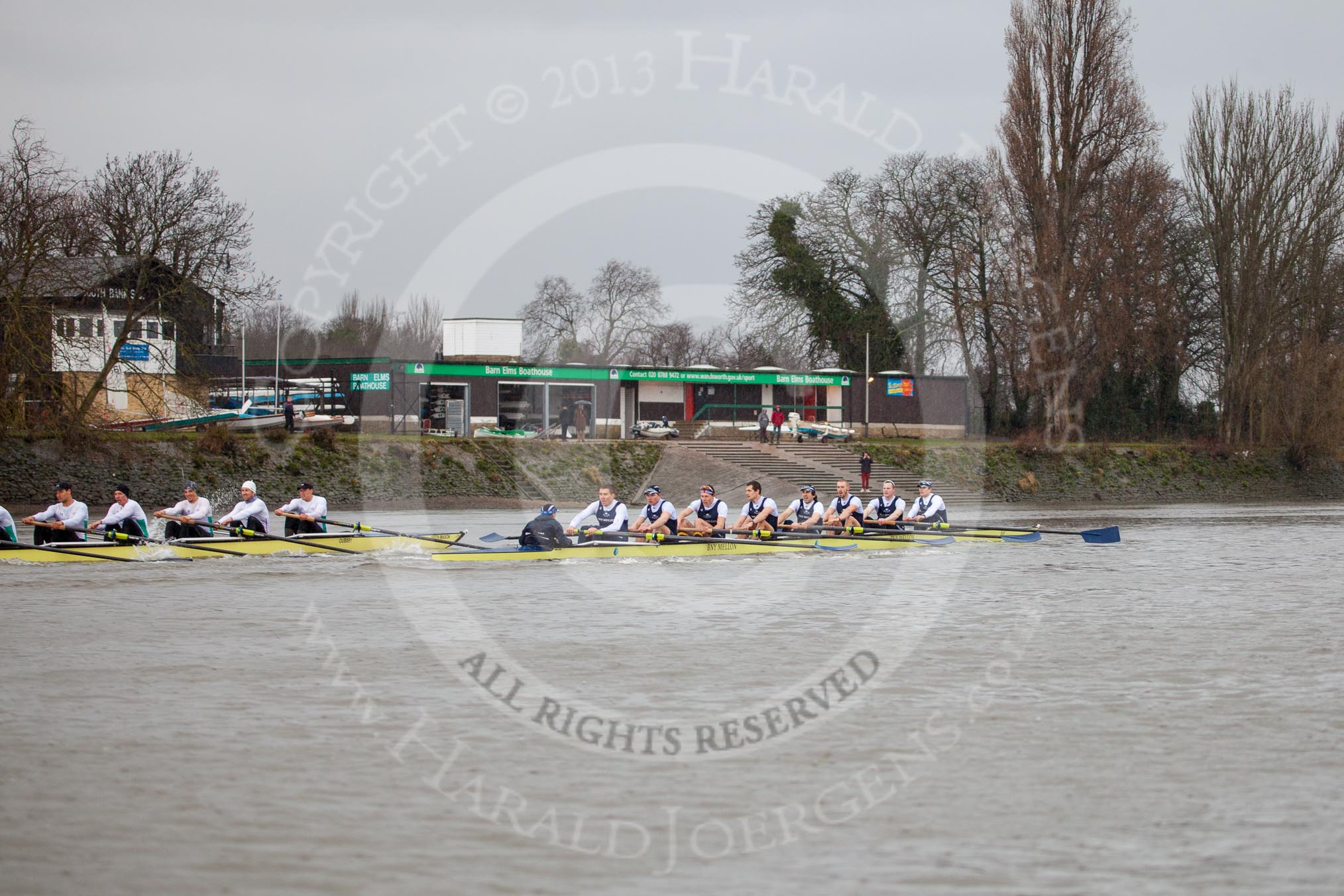 The Boat Race season 2013 - fixture OUBC vs German Eight.
River Thames,
London SW15,

United Kingdom,
on 17 March 2013 at 15:03, image #70