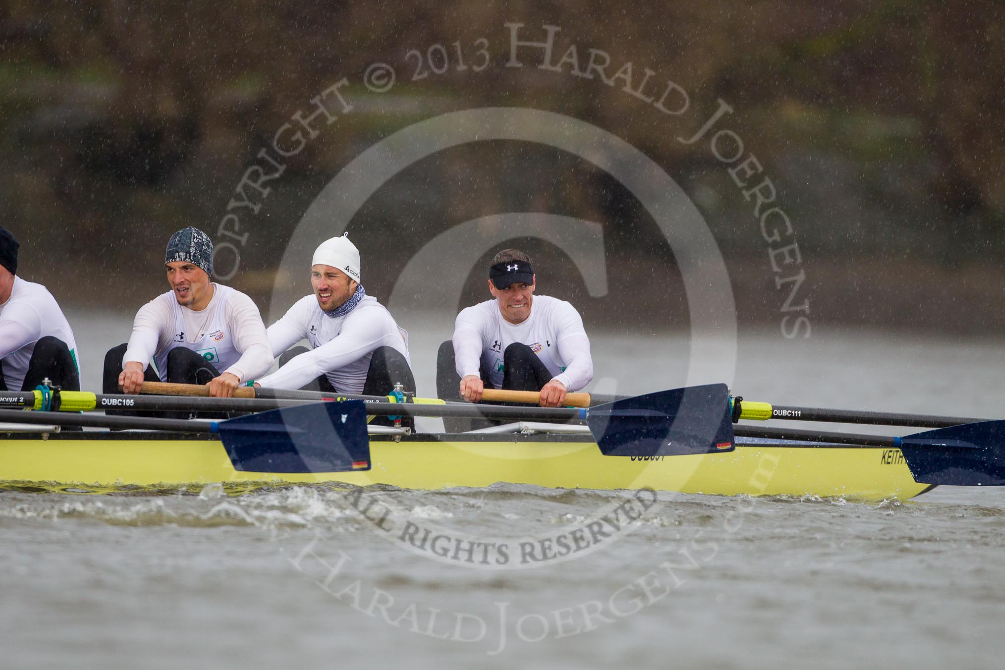 The Boat Race season 2013 - fixture OUBC vs German Eight.
River Thames,
London SW15,

United Kingdom,
on 17 March 2013 at 15:04, image #72