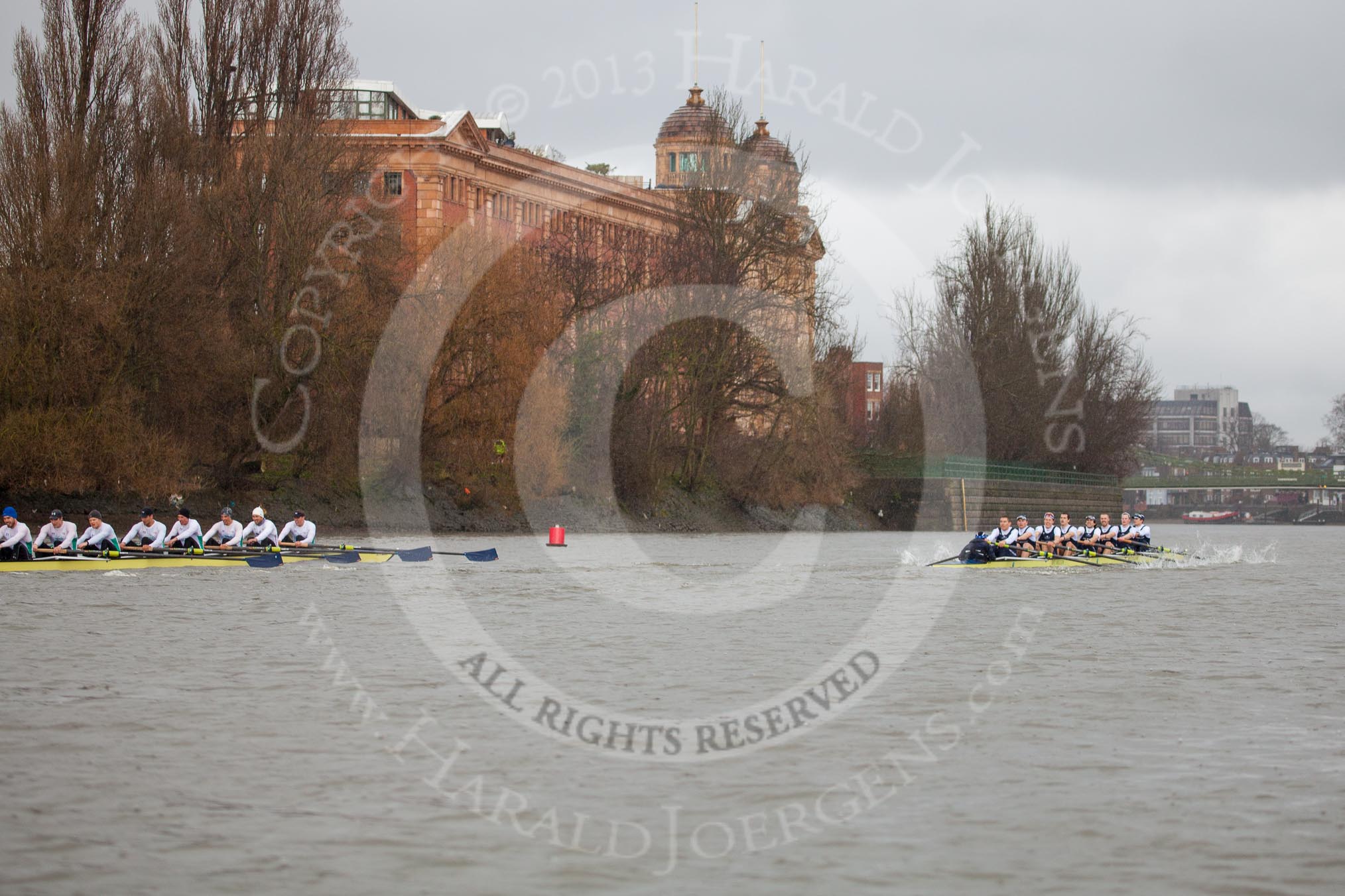 The Boat Race season 2013 - fixture OUBC vs German Eight.
River Thames,
London SW15,

United Kingdom,
on 17 March 2013 at 15:06, image #82