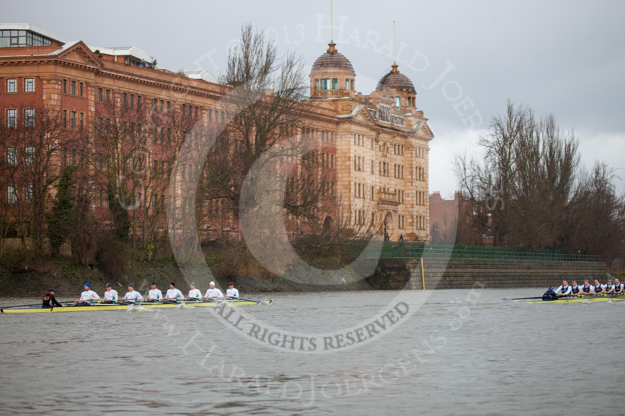 The Boat Race season 2013 - fixture OUBC vs German Eight.
River Thames,
London SW15,

United Kingdom,
on 17 March 2013 at 15:06, image #84
