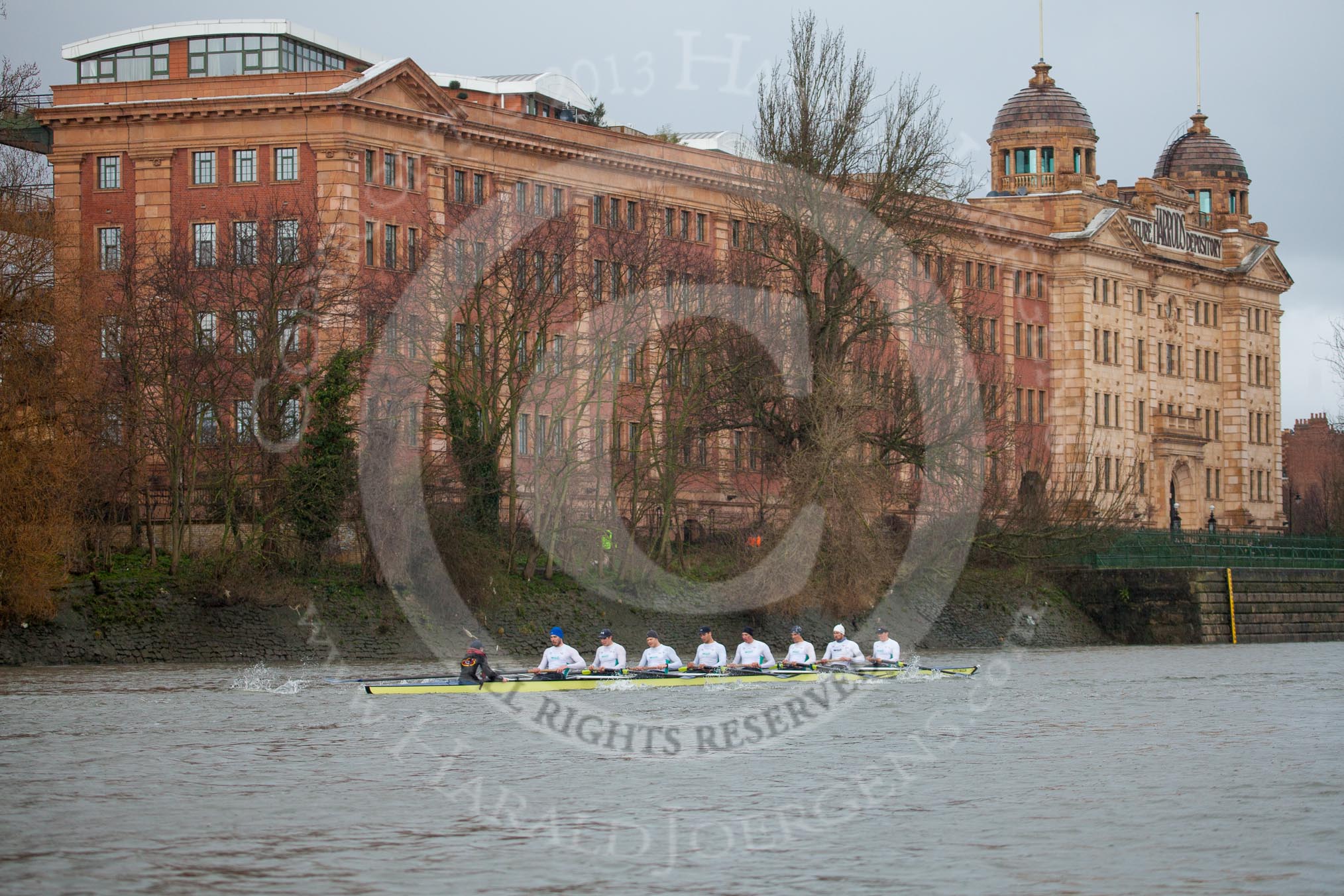 The Boat Race season 2013 - fixture OUBC vs German Eight.
River Thames,
London SW15,

United Kingdom,
on 17 March 2013 at 15:06, image #85