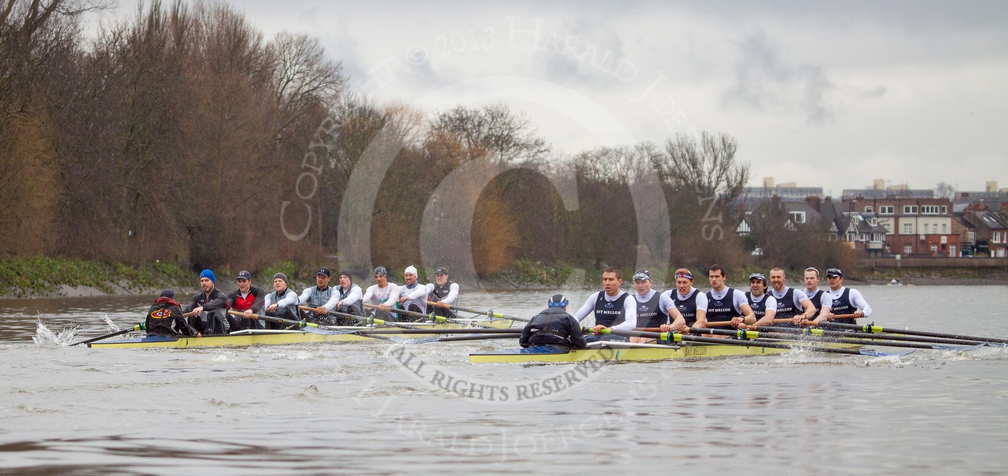 The Boat Race season 2013 - fixture OUBC vs German Eight.
River Thames,
London SW15,

United Kingdom,
on 17 March 2013 at 15:26, image #139