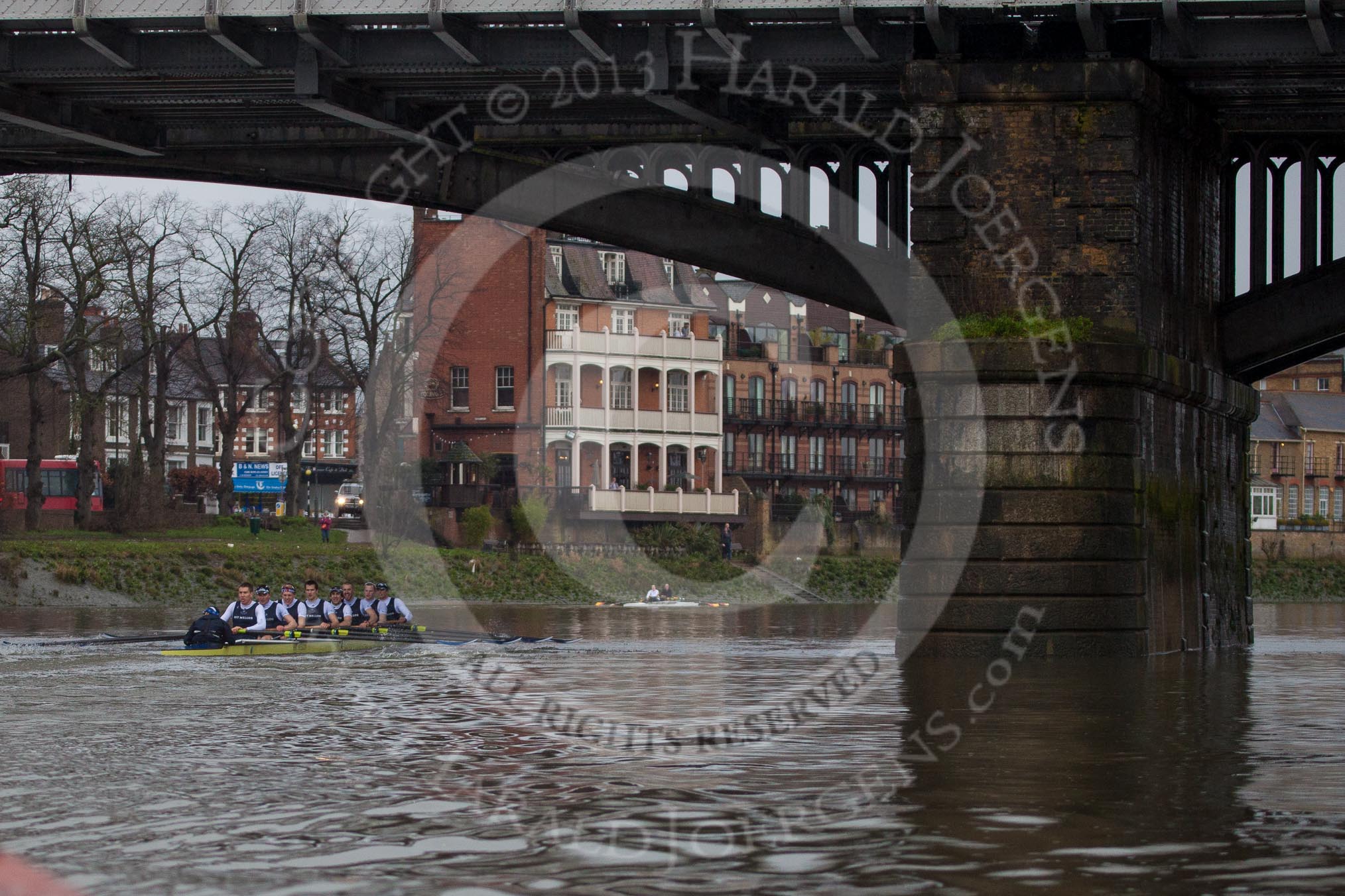 The Boat Race season 2013 - fixture OUBC vs German Eight.
River Thames,
London SW15,

United Kingdom,
on 17 March 2013 at 15:30, image #148