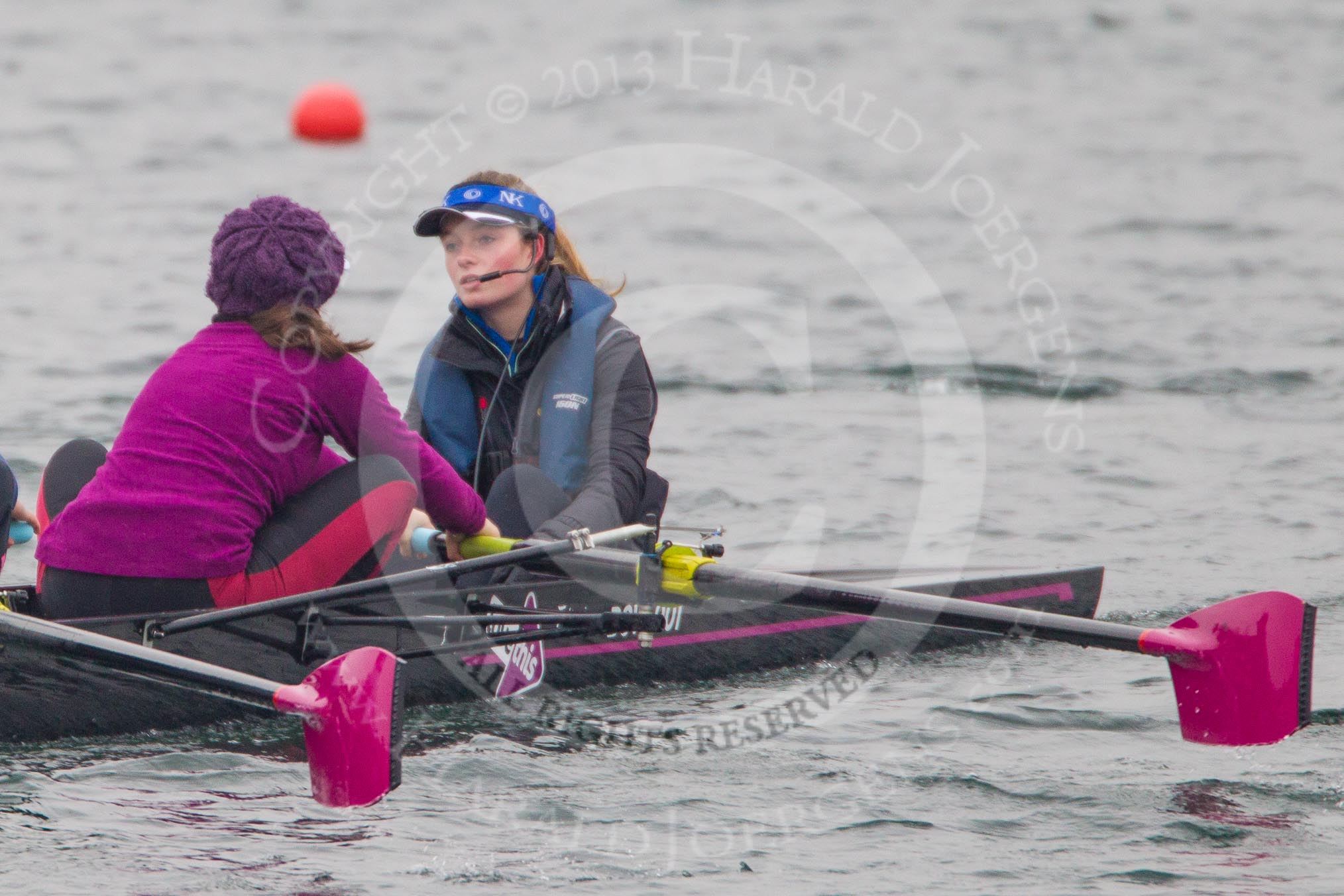 Intercollegiate Women's Race 2013: Downing College, Cambridge, with stroke Jennifer Joule and cox Ruth Wood.