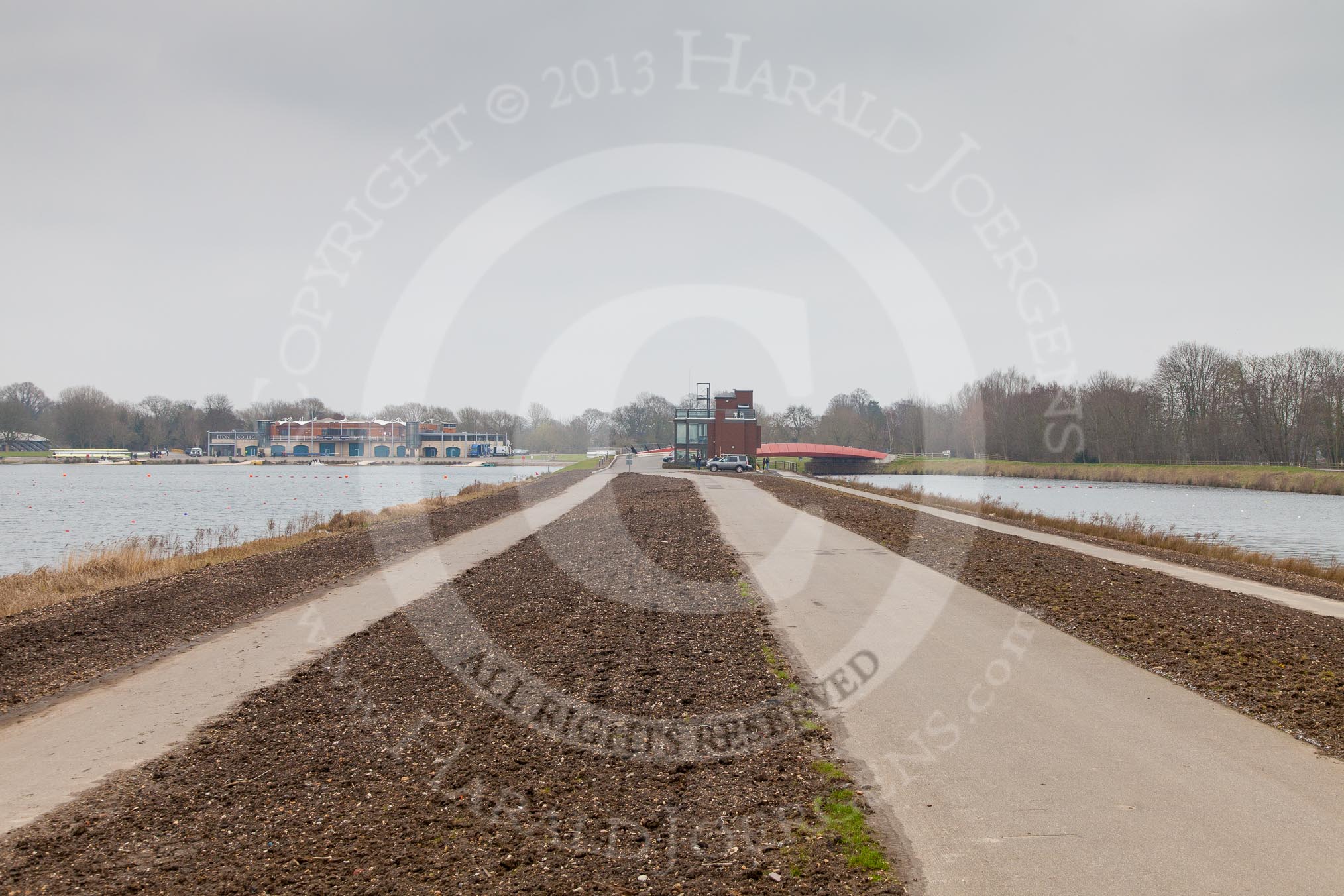 To put the photos into perspective - that's the view from the camera position towards the Dorney Lake boathouse.
