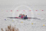Intercollegiate Women's Race 2013: St John's College, Oxford, with Pirada Trongwongsa at bow, 2 Carly de Jonge, 3 Saskia Greenhalgh, 4 Samantha Rawlinson, 5 Hazel Shepherd, 6 Melissa Bailey, 7 Emma Lowe, stroke Hannah Evans and cox XYZ.