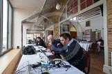 The Boat Race season 2013 -  Tideway Week (Friday) and press conferences: The Boat Race Media Centre at Thames Rowing Club before the press conferences..
River Thames,
London SW15,

United Kingdom,
on 29 March 2013 at 13:42, image #131