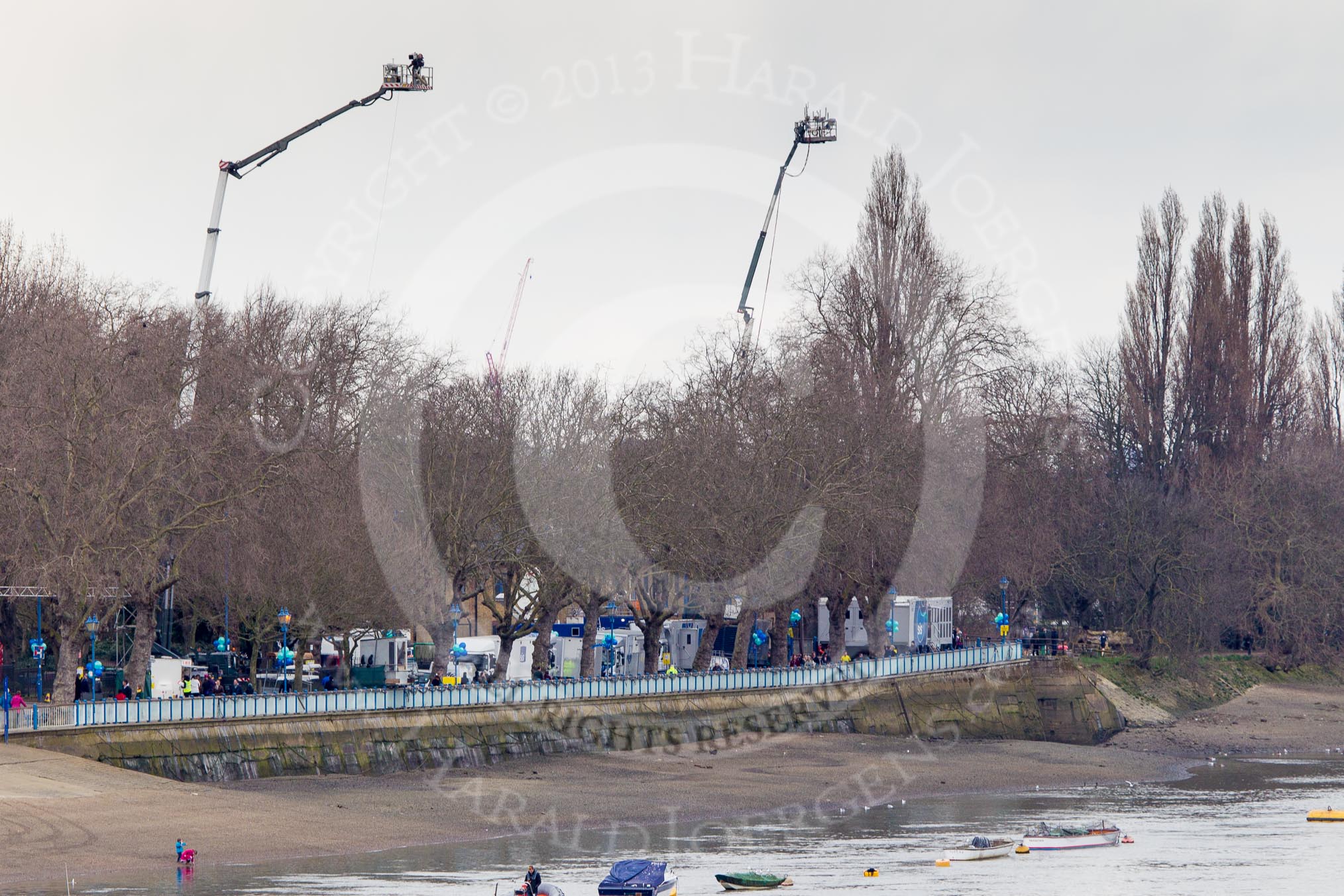 The Boat Race 2013: BBC/SIS Live on Putney Embankment, ready for the live broadcast of the 2013 Boat Race..
Putney,
London SW15,

United Kingdom,
on 31 March 2013 at 11:30, image #21