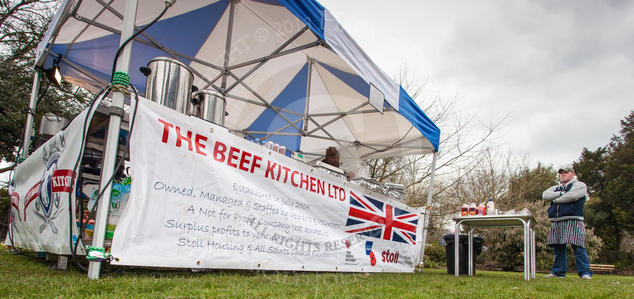 The Boat Race 2013: Boat Race catering with a difference - The Beef Kitchen Ltd, owned and staffed by veterans and volunteers..
Putney,
London SW15,

United Kingdom,
on 31 March 2013 at 11:41, image #30