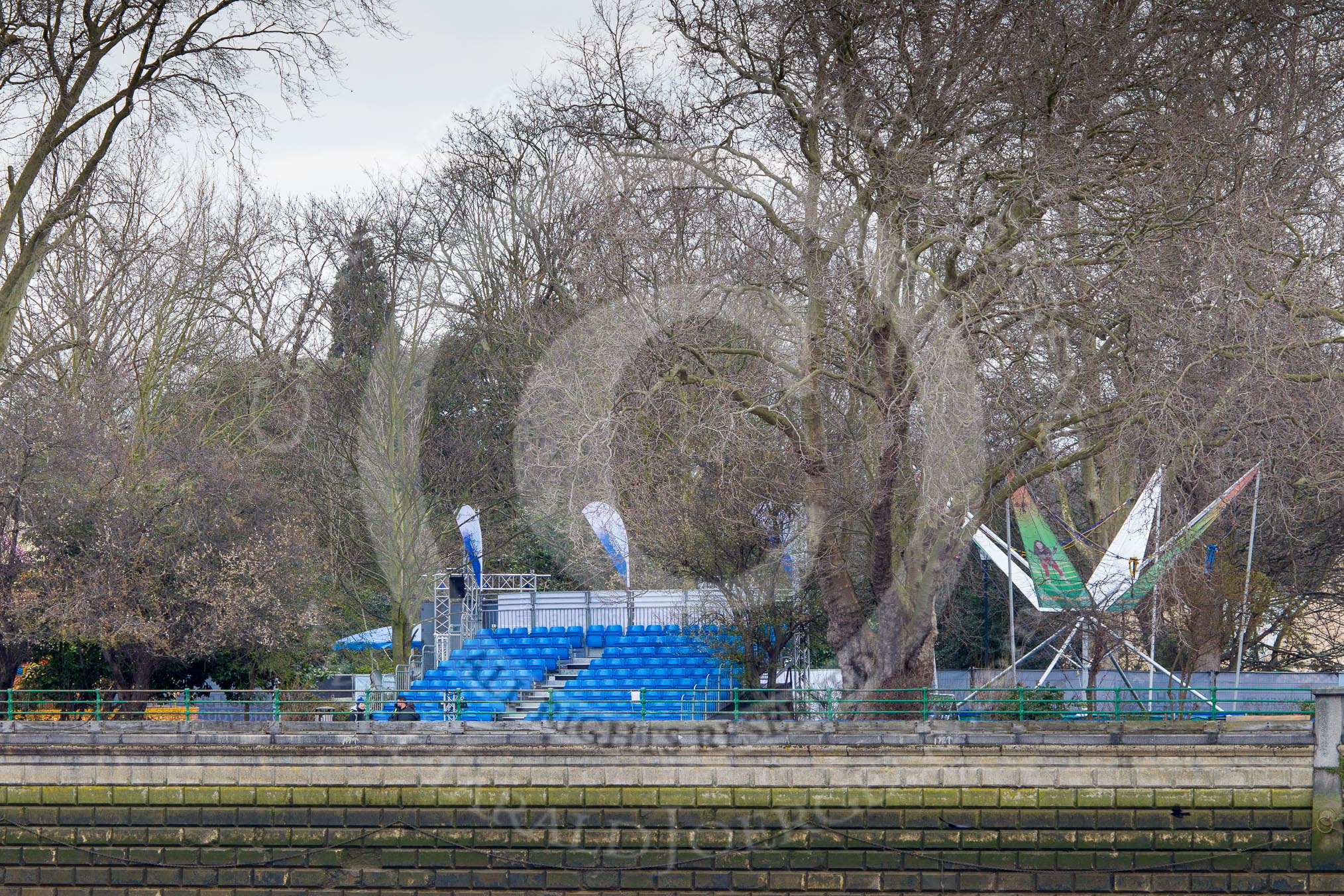 The Boat Race 2013: Grandstand at Fulham Palace Gardens, hours before the start of the 2013 Boat Race..
Putney,
London SW15,

United Kingdom,
on 31 March 2013 at 11:58, image #37