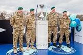 The Boat Race 2013: Royal Marines posing with the Boat Race Trophy before they take the trophy up the Thames to the Boat Race finish line at Mortlake..
Putney,
London SW15,

United Kingdom,
on 31 March 2013 at 14:50, image #100