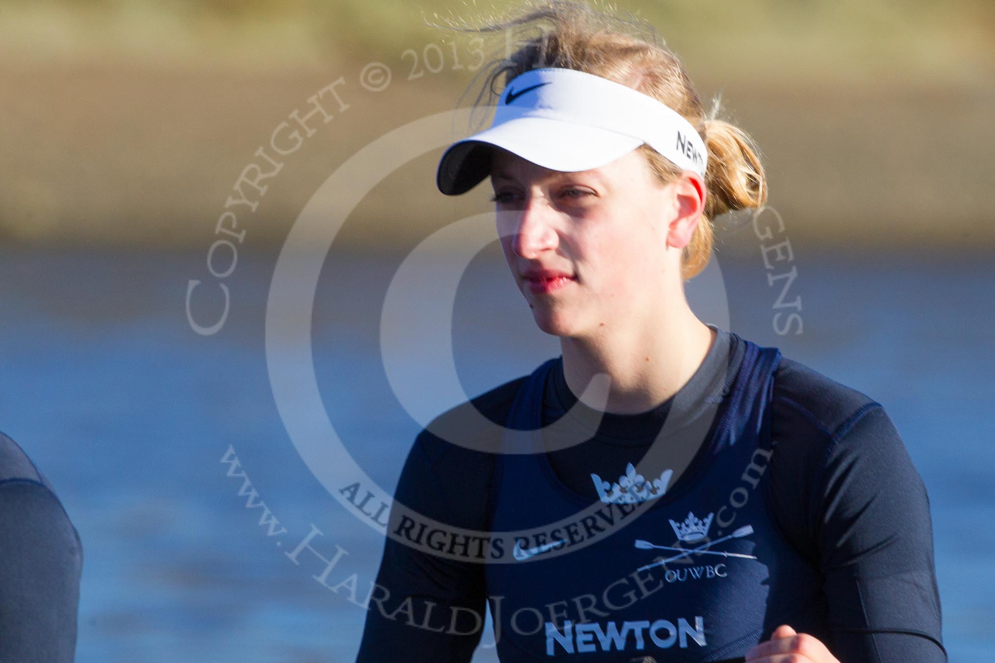 The Boat Race season 2014 - Women's Trial VIIIs (OUWBC, Oxford): Boudicca:  Bow Merel Lefferts..
River Thames between Putney Bridge and Mortlake,
London SW15,

United Kingdom,
on 19 December 2013 at 12:31, image #15