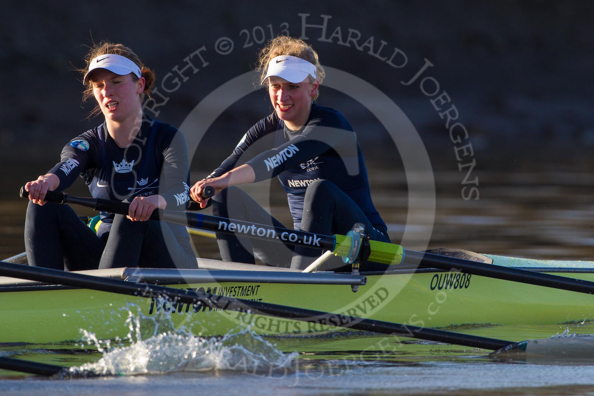 The Boat Race season 2014 - Women's Trial VIIIs (OUWBC, Oxford): Boudicca: 2 Dora Amos, Bow Merel Lefferts..
River Thames between Putney Bridge and Mortlake,
London SW15,

United Kingdom,
on 19 December 2013 at 12:50, image #133