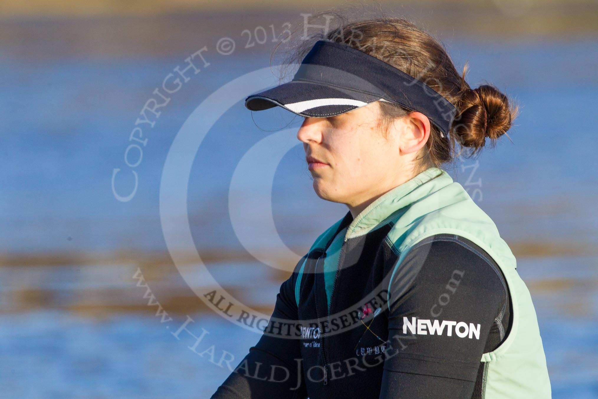 The Boat Race season 2014 - Women's Trial VIIIs(CUWBC, Cambridge): Wink Wink:  2 Sarah Crowther..
River Thames between Putney Bridge and Mortlake,
London SW15,

United Kingdom,
on 19 December 2013 at 13:48, image #273