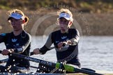 The Boat Race season 2014 - Women's Trial VIIIs (OUWBC, Oxford): Boudicca: 2 Dora Amos, Bow Merel Lefferts..
River Thames between Putney Bridge and Mortlake,
London SW15,

United Kingdom,
on 19 December 2013 at 12:58, image #182