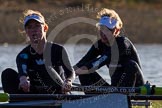 The Boat Race season 2014 - Women's Trial VIIIs (OUWBC, Oxford): Boudicca: 2 Dora Amos, Bow Merel Lefferts..
River Thames between Putney Bridge and Mortlake,
London SW15,

United Kingdom,
on 19 December 2013 at 12:58, image #183