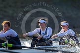 The Boat Race season 2014 - Women's Trial VIIIs (OUWBC, Oxford): Cleopatra: 3 Isabelle Evans, 2 Chloe Farrar, Bow Elizabeth Fenje..
River Thames between Putney Bridge and Mortlake,
London SW15,

United Kingdom,
on 19 December 2013 at 13:02, image #217