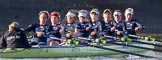 The Boat Race season 2014 - Women's Trial VIIIs (OUWBC, Oxford): Boudicca: Cox Erin Wysocki-Jones, Stroke Anastasia Chitty, 7 Maxie Scheske, 6 Lauren Kedar, 5 Nadine Graedel Iberg, 4 Hannah Roberts, 3 Clare Jamison, 2 Dora Amos, Bow Merel Lefferts..
River Thames between Putney Bridge and Mortlake,
London SW15,

United Kingdom,
on 19 December 2013 at 13:03, image #236
