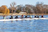 The Boat Race season 2014 - Women's Trial VIIIs(CUWBC, Cambridge): Wink Wink: Cox Priya Crosby, Stroke Melissa Wilson, 7 Jilly Tovey, 6 Fiona Macklin, 5 Caroline Reid, 4 Sara Lackner, 3 Hannah Roberts, 2 Sarah Crowther, Bow Ella Barnard..
River Thames between Putney Bridge and Mortlake,
London SW15,

United Kingdom,
on 19 December 2013 at 13:46, image #259