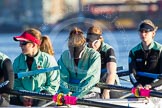 The Boat Race season 2014 - Women's Trial VIIIs(CUWBC, Cambridge): Wink Wink: 6 Fiona Macklin, 5 Caroline Reid, 4 Sara Lackner, 3 Hannah Roberts..
River Thames between Putney Bridge and Mortlake,
London SW15,

United Kingdom,
on 19 December 2013 at 13:50, image #288