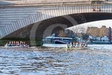 The Boat Race season 2014 - Women's Trial VIIIs(CUWBC, Cambridge): Nudge Nudge vs Wink Wink..
River Thames between Putney Bridge and Mortlake,
London SW15,

United Kingdom,
on 19 December 2013 at 14:01, image #296