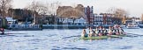 The Boat Race season 2014 - Women's Trial VIIIs(CUWBC, Cambridge): Nudge Nudge: Cox Esther Momcilovic, Stroke Holly Game,7 Izzy Vyvyan, 6 Kate Ashley, 5 Valentina Futoryanova, 4 Catherine Foot, 3 Hannah Evans, 2 Anouska Bartlett, Bow Lottie Meggitt..
River Thames between Putney Bridge and Mortlake,
London SW15,

United Kingdom,
on 19 December 2013 at 14:01, image #300