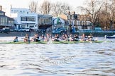 The Boat Race season 2014 - Women's Trial VIIIs(CUWBC, Cambridge): Nudge Nudge vs Wink Wink..
River Thames between Putney Bridge and Mortlake,
London SW15,

United Kingdom,
on 19 December 2013 at 14:03, image #330