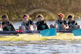 The Boat Race season 2014 - Women's Trial VIIIs(CUWBC, Cambridge): Nudge Nudge: 5 Valentina Futoryanova, 4 Catherine Foot, 3 Hannah Evans, 2 Anouska Bartlett, Bow Lottie Meggitt..
River Thames between Putney Bridge and Mortlake,
London SW15,

United Kingdom,
on 19 December 2013 at 14:15, image #449