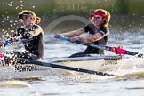 The Boat Race season 2014 - Women's Trial VIIIs(CUWBC, Cambridge): Wink Wink: 2 Sarah Crowther, Bow Ella Barnard..
River Thames between Putney Bridge and Mortlake,
London SW15,

United Kingdom,
on 19 December 2013 at 14:19, image #487