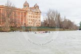 The Boat Race season 2014 - fixture CUWBC vs Thames RC: The Cambridge boat, in the lead over Thames RC, passing the Harrods Depository..




on 02 March 2014 at 13:16, image #113